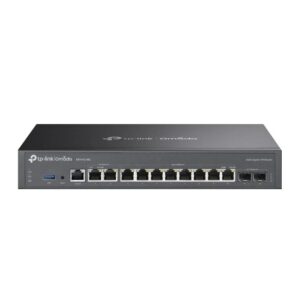 tp link omada er7412 m2 router vpn 8xrj45 1gbps 2xrj45 2.5gbps 2x1gbps sfp usb 3.0 carcasa de acero balanceo de carga gestion centralizada en nube color negro