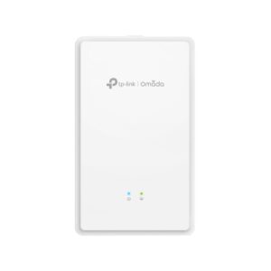 tp link omada eap625gp wall punto de acceso de doble banda poe velocidad 1.8gbps cobertura hasta 50m2 120 clientes incluye kit de montaje wifi 6 mesh rj45 color blanco