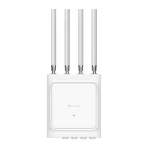 tp link omada eap668 outdoor hd punto de acceso doble banda poe+ bluetooth antenas desmontables velocidad 3.6gbps 1024 clientes simultaneos wifi 6 mesh rj45 color blanco
