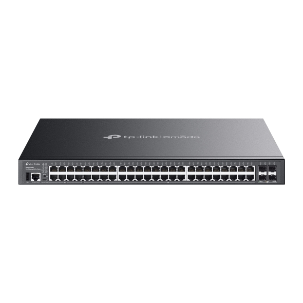 tp link omada sg5452xmpp switch 52 puertos gestionable 40xrj45 poe+ 1gbps 8xrj45 poe++ 1gbps 4xsfp+ 10gbps soporta qos conmutacion hasta 176gbps color negro