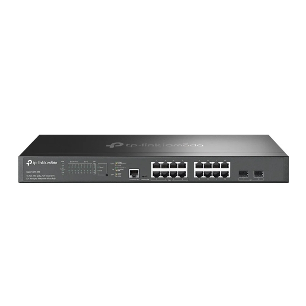tp link omada sg3218xp m2 switch 18 puertos gestionado 16xrj45 2.5gbps 2xsfp+ 10gbps soporta qos conmutacion hasta 120gbps color negro