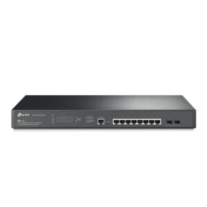 tp link omada sg3210xhp m2 switch 10 puertos gestionado 8xrj45 2.5gbps 2xsfp 10gbps soporta qos conmutacion hasta 80gbps 2 ventiladores internos color negro
