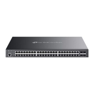tp link omada sg3452xmpp switch 52 puertos gestionado 40xrj45 poe+ 1gbps 8xrj45 poe++ 1gbps 4xsfp+ 10gbps soporta qos conmutacion hasta 176gbps carcasa metalica color negro