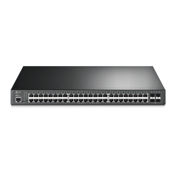 tp link omada sg3452p switch 52 puertos gestionado 48xrj45 poe+ 1gbps 4xsfp 1gbps conmutacion hasta 104gbps soporta qos carcasa metalica color negro
