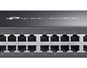 tp link omada es224g switch 24 puertos rj45 1gbps negociacion automatica plug and play soporta qos conmutacion hasta 48gbps color negro