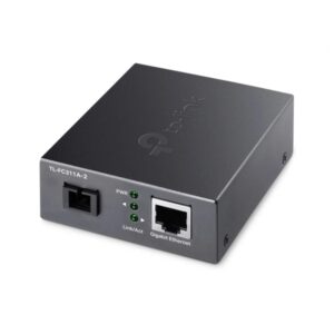 tp link omada fc311a 2 convertidor de fibra a rj45 fibra hasta 2km velocidad hasta 1gbps auto negociacion tecnologia wdm color gris oscuro