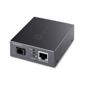 tp link omada fc311b 2 convertidor de fibra a rj45 velocidad hasta 1gbps fibra hasta 2km auto negociacion ethernet tecnologia wdm color gris oscuro