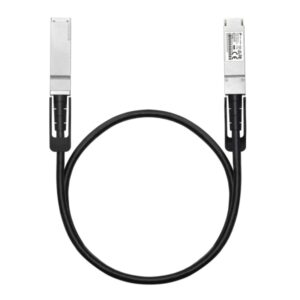 tp link omada sm9220 1m cable de conexion directa de 1m velocidad hasta 100gbps 30awg plug and play conector qsfp28 cobre plateado color negro