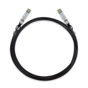 tp link omada sm5220 3m cable de conexion directa de 3m velocidad hasta 10gbps conector 10g sfp+ cobre plateado color negro