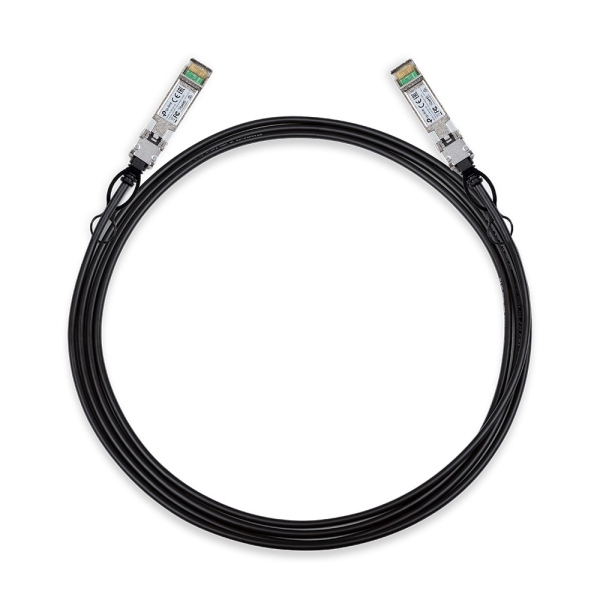 tp link omada sm5220 3m cable de conexion directa de 3m velocidad hasta 10gbps conector 10g sfp+ cobre plateado color negro