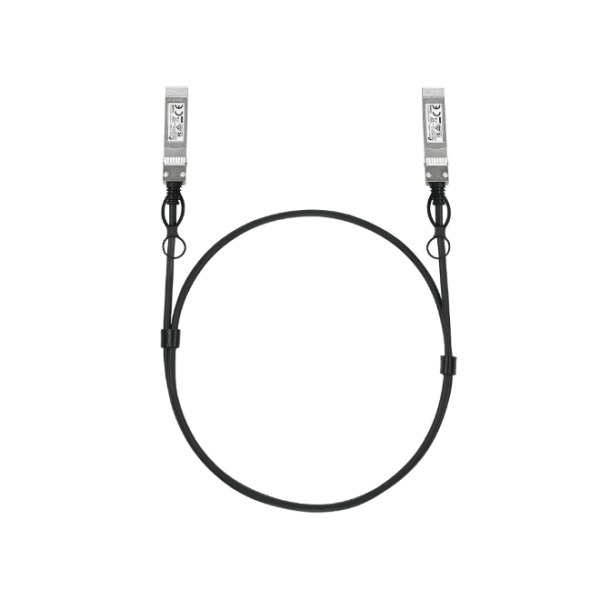 tp link omada sm6220 1m cable de conexion directa de 1m velocidad hasta 25gbps 30awg conector sfp28 cobre plateado color negro
