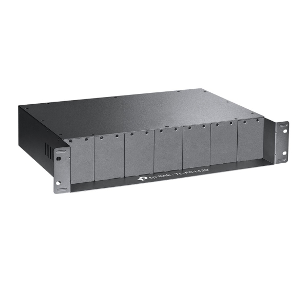 tp link omada fc1420 chasis bastidor para 14 bahias 19 pulgadas 2 ventiladores altura 2u color gris oscuro