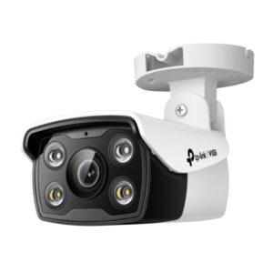 tp link vigi c340 camara de seguridad para exterior lente 4mm ip67 rj45 deteccion inteligente resolucion de 4mpx vision nocturna audio bidireccional color blanco y negro