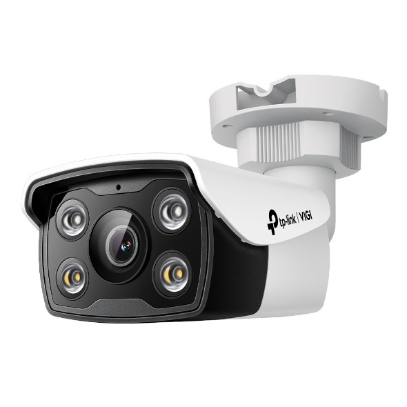 tp link vigi c350 camara de seguridad para exterior lente de 2.8mm ip67 ethernet deteccion inteligente vision nocturna audio bidireccional color blanco y negro