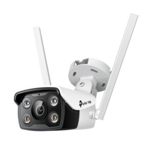 tp link vigi c340 w camara de seguridad exterior lente de 4mm ip66 deteccion inteligente wifi resolucion de 4mpx vision nocturna audio bidireccional color blanco y negro