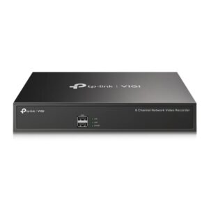 tp link vigi nvr1008h grabadora para videovigilancia gestion hasta 8 canales ethernet hdmi vga usb interfaz sata soporta hasta 10tb decodifica hasta 5mpx color negro