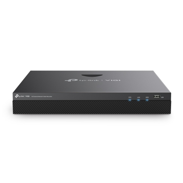 tp link vigi nvr2016h grabadora para videovigilancia gestion hasta 16 canales rj45 hdmi vga 2xusb interfaz sata soporta hasta 20tb decodifica hasta 16mpx color negro