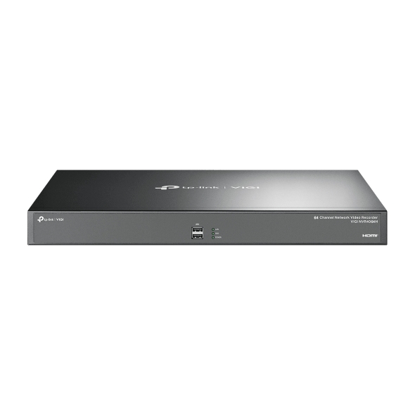 tp link vigi nvr4064h grabadora para videovigilancia gestion hasta 64 canales hdmi vga usb 2.0 4xsata para disco hasta 16tb rca decodificacion hasta 8mpx color negro