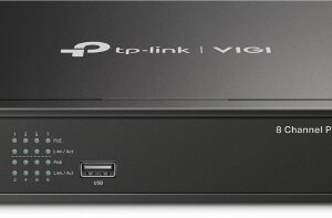 tp link vigi nvr1008h 8mp grabadora para videovigilancia gestion hasta 8 canales hdmi vga ethernet usb 2.0 sata soporta hasta 10tb decodifica hasta 16mpx color negro