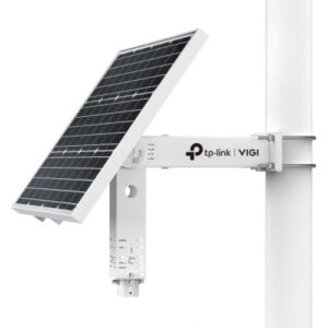 tp link vigi sp6030 panel solar con soporte para camaras 60w bateria 31.2ah ip66 ethernet rj45 velocidad hasta 100mbps regulador de carga mppt color blanco y negro