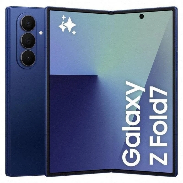 samsung galaxy z fold 7 smartphone plegable pantalla 8" pantalla exterior 6,5" 12gb 512gb camara 200mp bateria 4400mah color azul