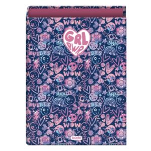 dohe girl power carpeta con 4 anillas de 40mm formato folio guardas impresas cubierta de carton plastificado 26x34x6cm multicolor