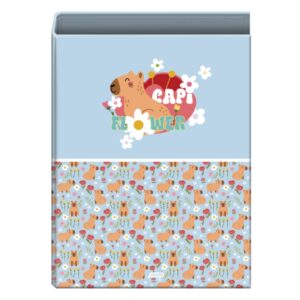dohe capi flower carpeta con 4 anillas de 40mm formato folio guardas impresas cubierta de carton plastificado 26x34x6cm multicolor