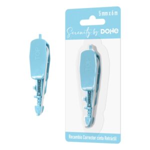 dohe serenity recambio de cinta correctora 5mm x 6m retractil color azul