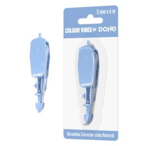dohe colour vibes recambio de cinta correctora 5mm x 6m retractil color azul