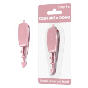 dohe colour vibes recambio de cinta correctora 5mm x 6m retractil color rosa