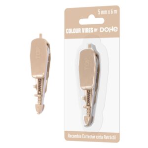dohe colour vibes recambio de cinta correctora 5mm x 6m retractil color beige
