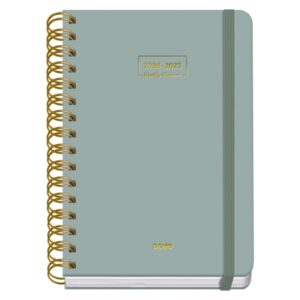dohe premium agenda escolar 26/27 formato a5 semana vista papel offset ahuesado 80g cubierta de carton plastificado espiral metalica doble goma 15x21x2cm color verde