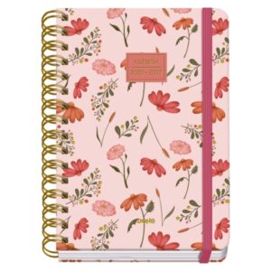 dohe premium belle agenda escolar 26/27 formato a5 semana vista papel offset ahuesado 80g cubierta de carton plastificado espiral metalica doble goma 15x21x2cm multicolor