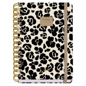 dohe premium wild agenda escolar 26/27 formato a5 semana vista papel offset ahuesado 80g cubierta de carton plastificado espiral metalica doble goma 15x21x2cm multicolor