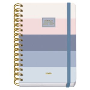 dohe premium donna agenda escolar 26/27 formato a5 dia pagina papel offset ahuesado 80g cubierta de carton plastificado espiral metalica doble goma 15x21x4cm multicolor