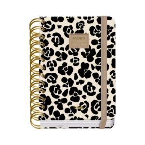 dohe premium wild agenda escolar 26/27 formato a6 dia pagina papel offset ahuesado 80g cubierta de carton plastificado espiral metalica doble goma 12x17x3cm multicolor