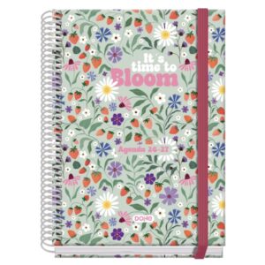 dohe prime bloom agenda escolar 26/27 formato a5 semana vista papel offset ahuesado 70g cubierta de carton plastificado espiral goma 15x21x2cm multicolor
