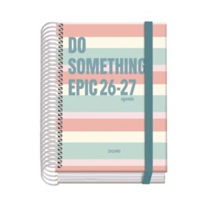 dohe prime epic agenda escolar 26/27 formato a6 dia pagina papel offset ahuesado 70g cubierta de carton plastificado espiral goma 12x17x3cm multicolor