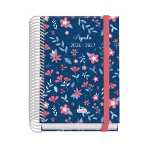 dohe prime lovely agenda escolar 26/27 formato a6 dia pagina papel offset ahuesado 70g cubierta de carton plastificado espiral goma 12x17x3cm multicolor