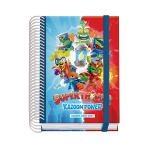 dohe prime superthings agenda escolar 26/27 formato a6 dia pagina papel offset ahuesado 70g cubierta de carton plastificado espiral goma 12x17x3cm multicolor