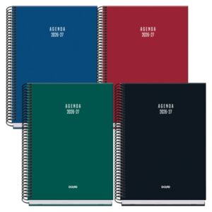 dohe basic colour vibes agenda escolar 26/27 formato a5 dia pagina papel offset ahuesado 70g cubierta de carton plastificado espiral goma 15x21x4cm colores surtidos