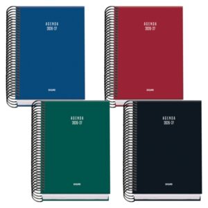 dohe basic colour vibes agenda escolar 26/27 formato a6 dia pagina papel offset ahuesado 70g cubierta de carton plastificado espiral metalica goma 12x17x3cm colores surtidos