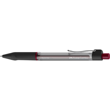 faber castell beyond gel boligrafo retractil punta 0.7mm trazo de 0.4mm grip de agarre tinta gel roja