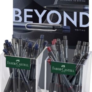 faber castell beyond gel expositor con 24 boligrafos retractiles punta 0.7mm trazo de 0.4mm grip de agarre colores surtidos