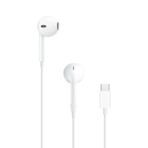apple earpods auriculares binaurales usb c microfono integrado control de volumen color blanco