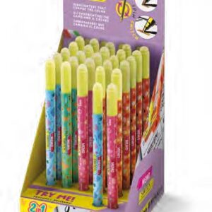 carioca memo switch 2 en 1 expositor con 25 rotuladores + 2 para probar una punta subraya y la otra cambia de color colores surtidos