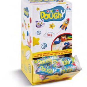 carioca doughy expositor con 48 paquetes de pasta de modelar 50gr blanda y flexible facil de amasar y moldear ideal para iniciacion al modelaje colores surtidos