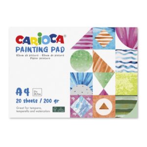 carioca bloc de pintura a4 con 20 hojas papel de 200gr no deja que los colores traspasen