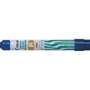 pilot super color rotulador permanente multisuperficie punta fina de fibra conica tinta base alcohol libre de xileno cuerpo metalico color azul