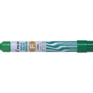pilot super color rotulador permanente multisuperficie punta fina de fibra conica tinta base alcohol libre de xileno cuerpo metalico color verde